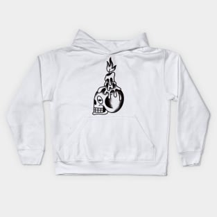 Traditional tattoo skull Kids Hoodie